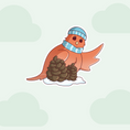 Load image into Gallery viewer, Cozy Winter Robin Vinyl Sticker - Winter Collection