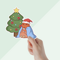 Load image into Gallery viewer, Cozy Canary Christmas Vinyl Sticker - Christmas Collection