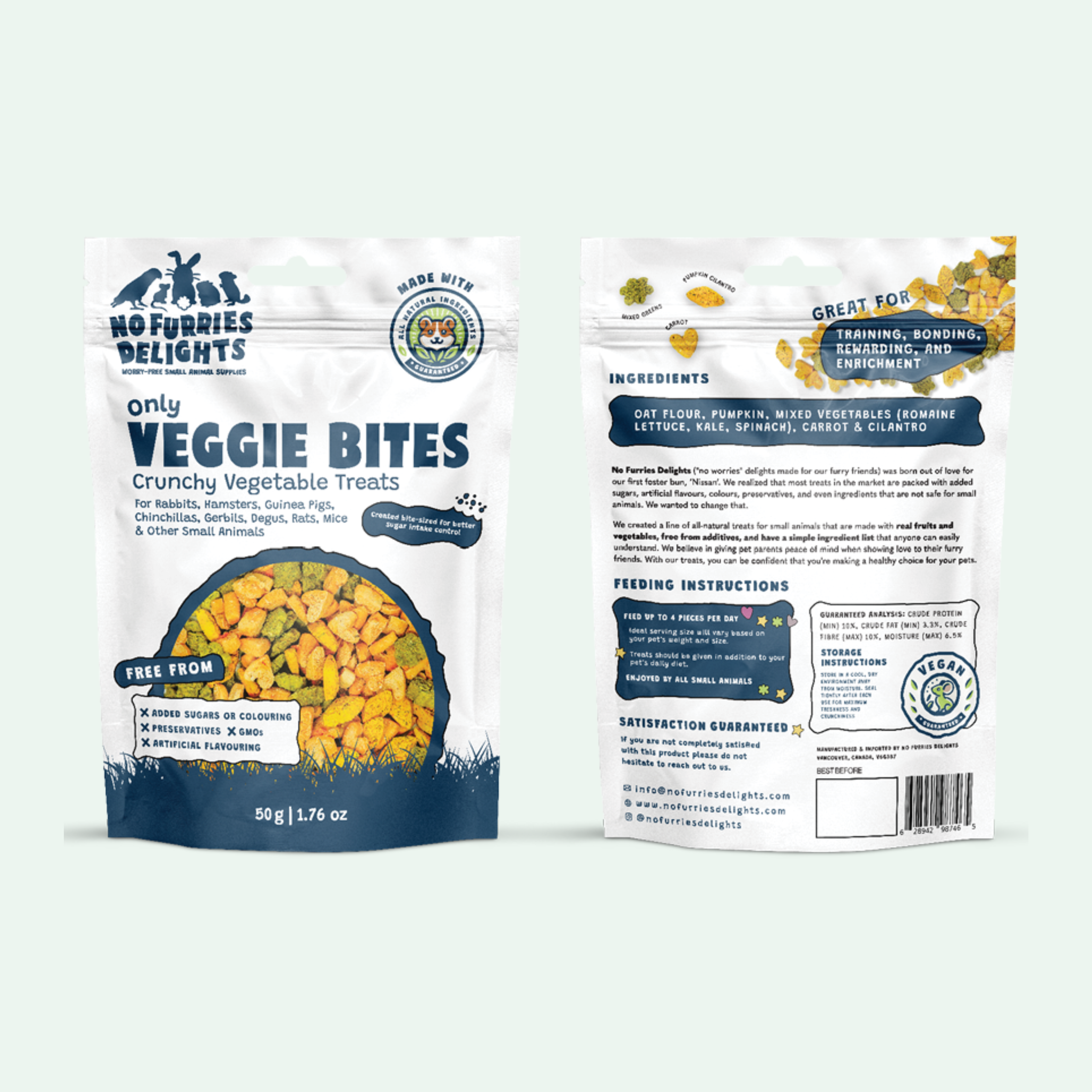 Only Veggie Bites - No Furries Delights - Bite-Sized Treats