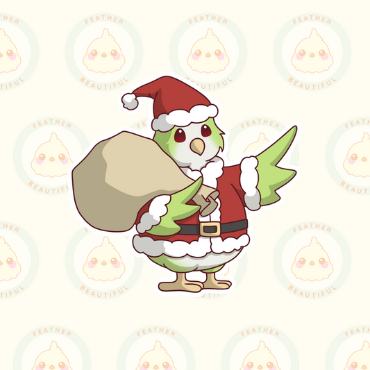 Santa’s Little Conure Vinyl Sticker - Christmas Collection