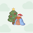 Load image into Gallery viewer, Cozy Canary Christmas Vinyl Sticker  - Christmas Collection
