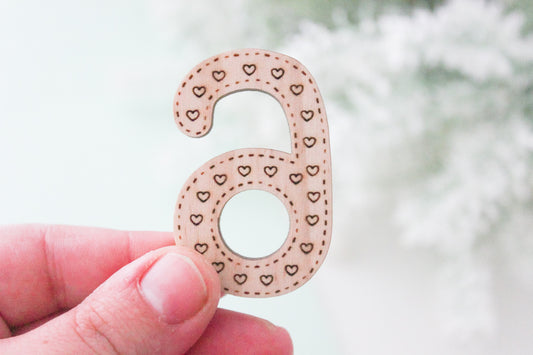 Wooden Heart Hook - Wooden Hook