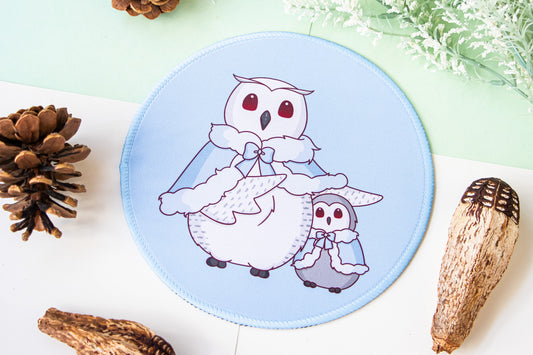 Frosty Feather Mouse Mat - Winter Collection