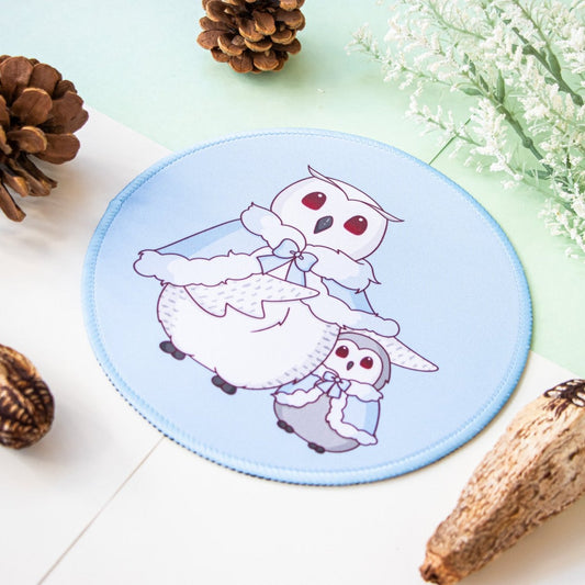 Frosty Feather Mouse Mat - Winter Collection