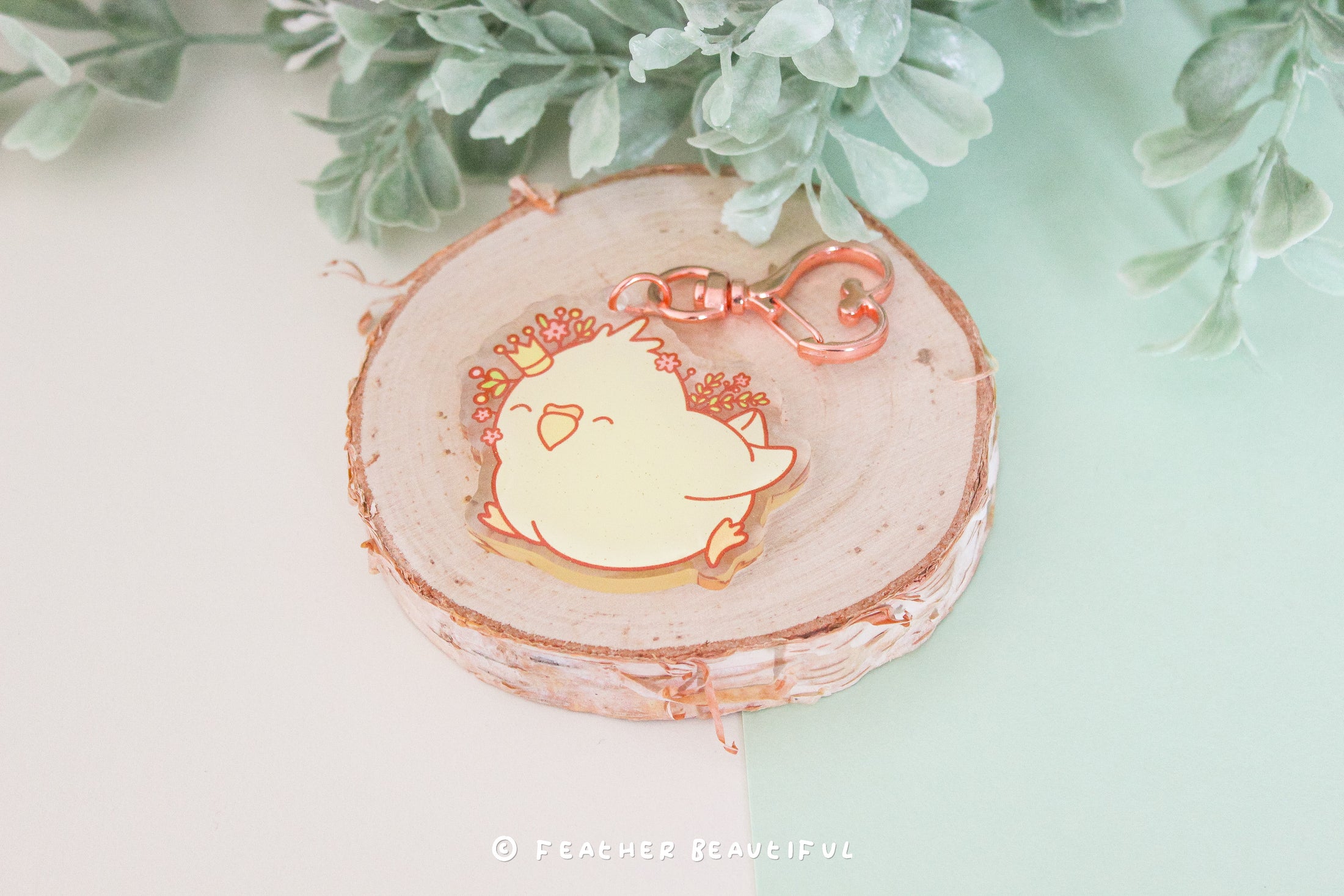 Kawaii Yellow Bird - Acrylic Keychain