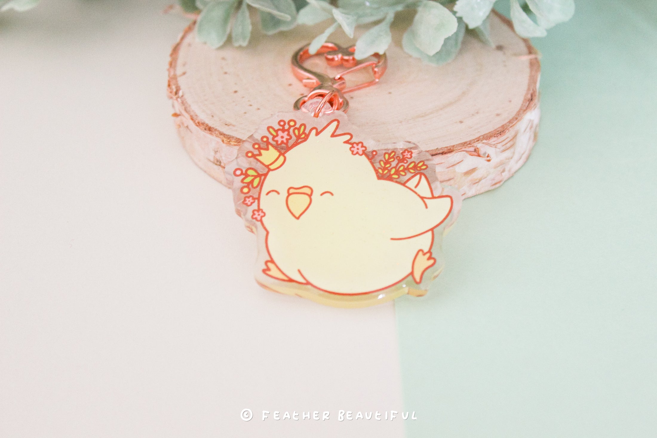Kawaii Yellow Bird - Acrylic Keychain