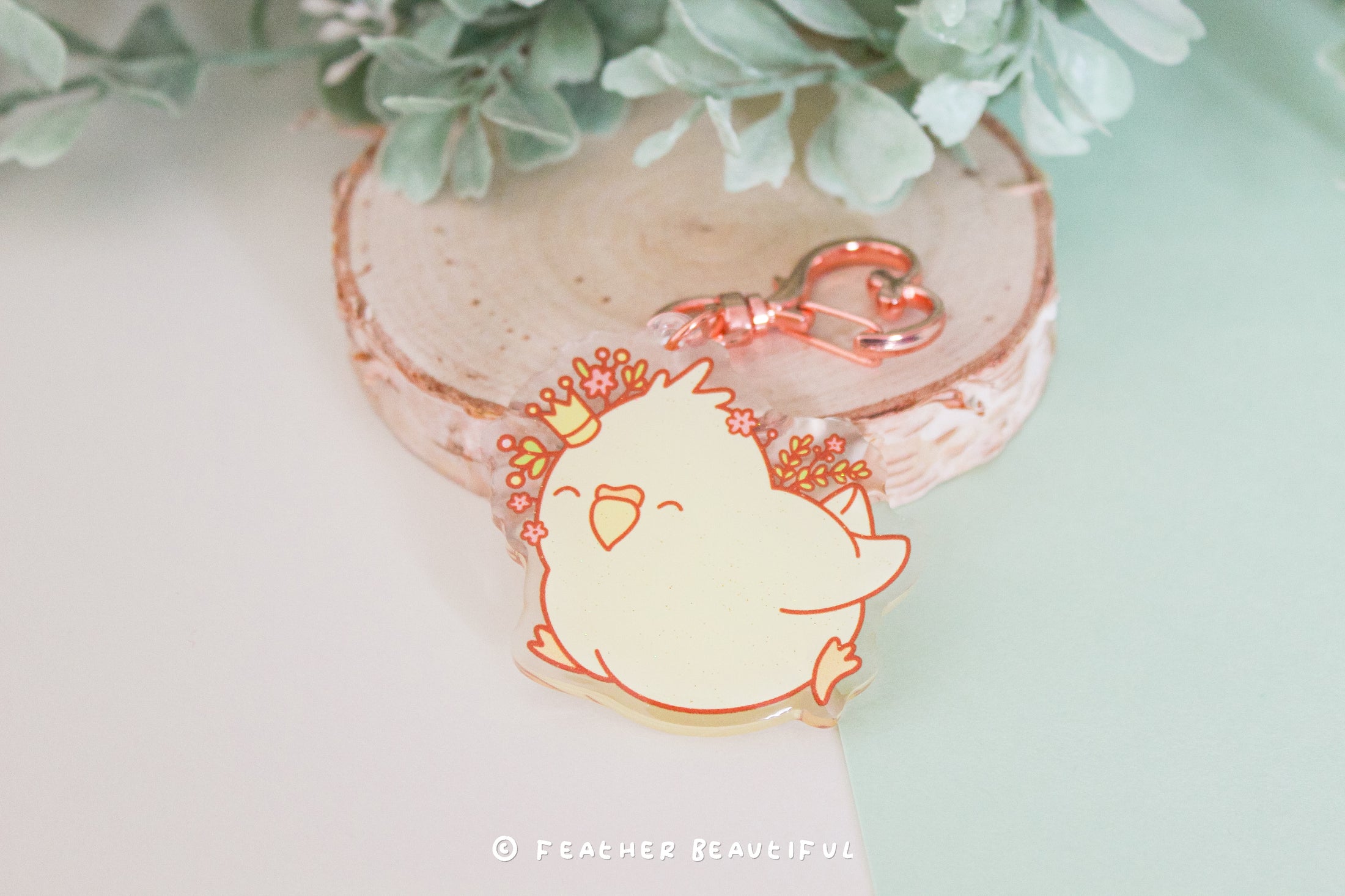Kawaii Yellow Bird - Acrylic Keychain