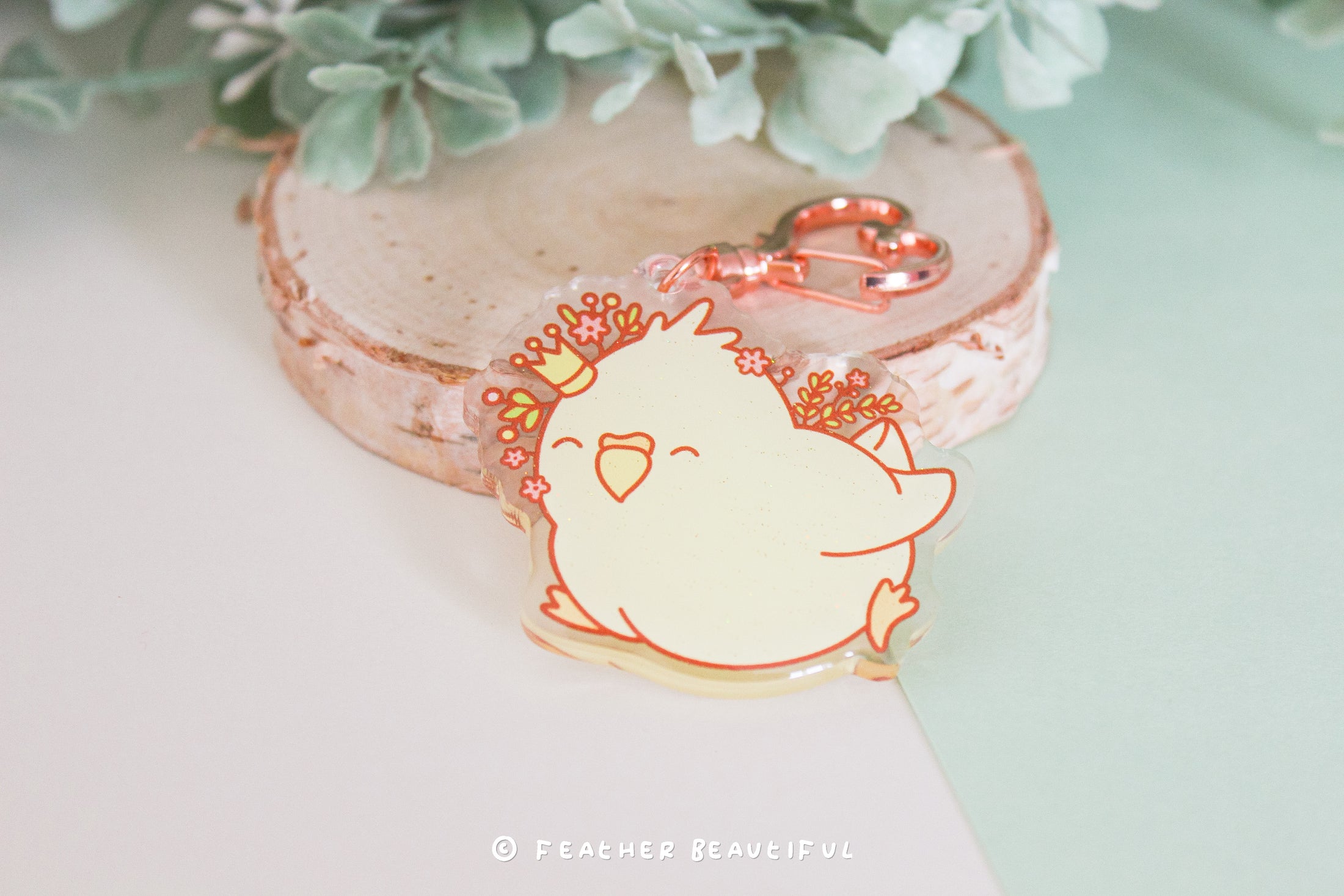 Kawaii Yellow Bird - Acrylic Keychain