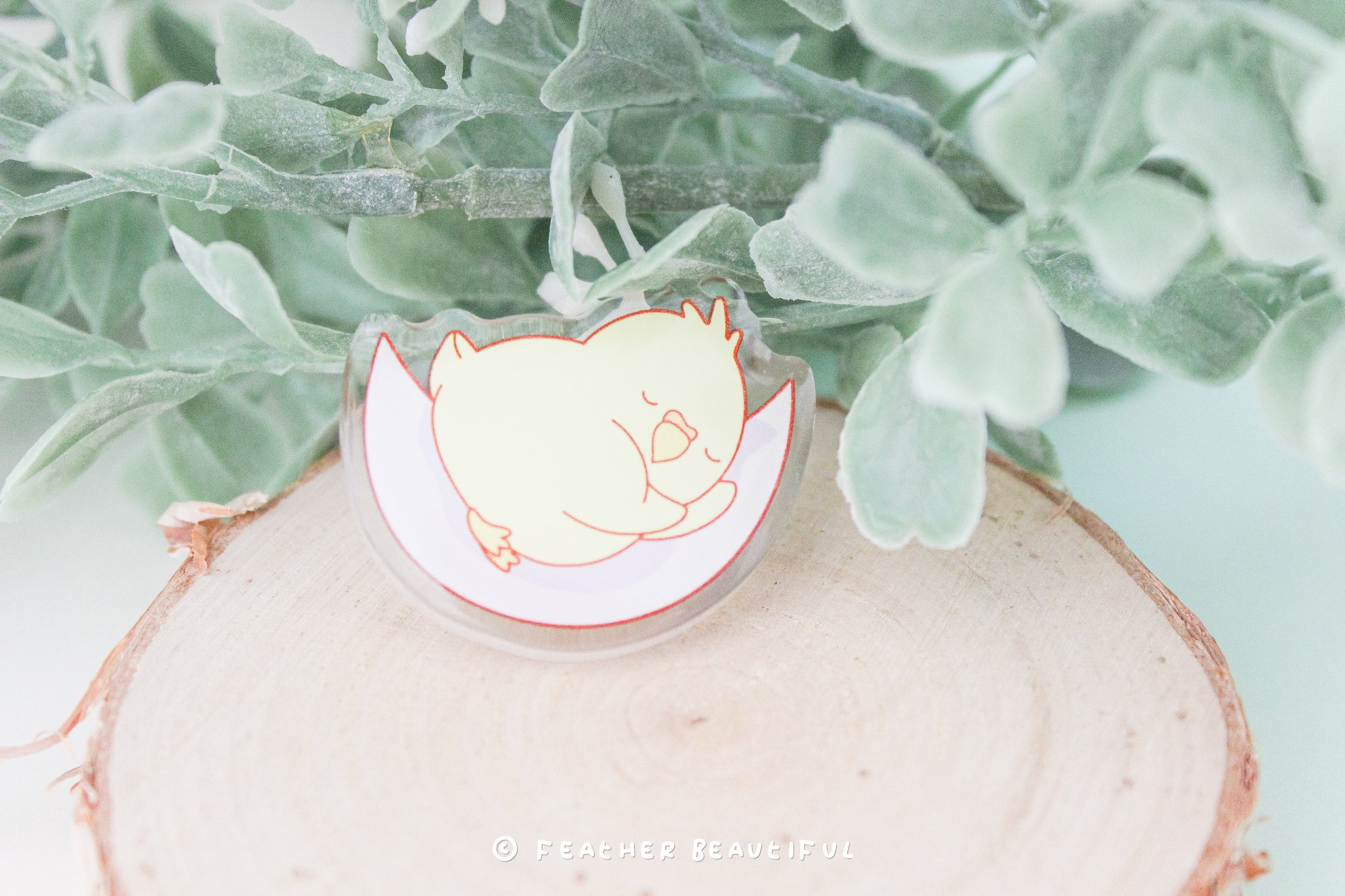 Sleeping Cockatiel - Acrylic Pin