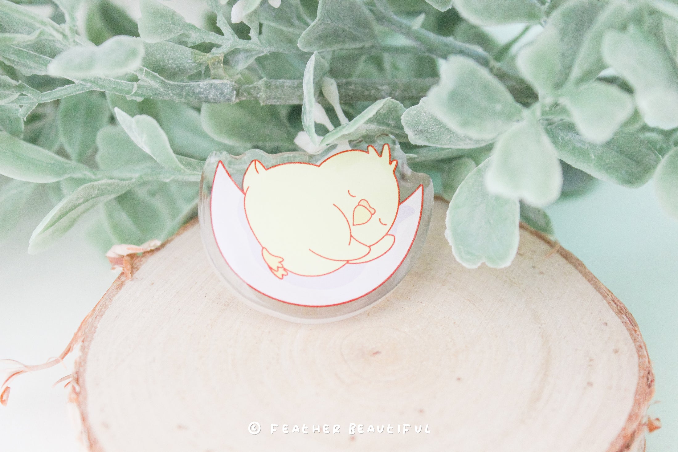 Sleeping Cockatiel - Acrylic Pin