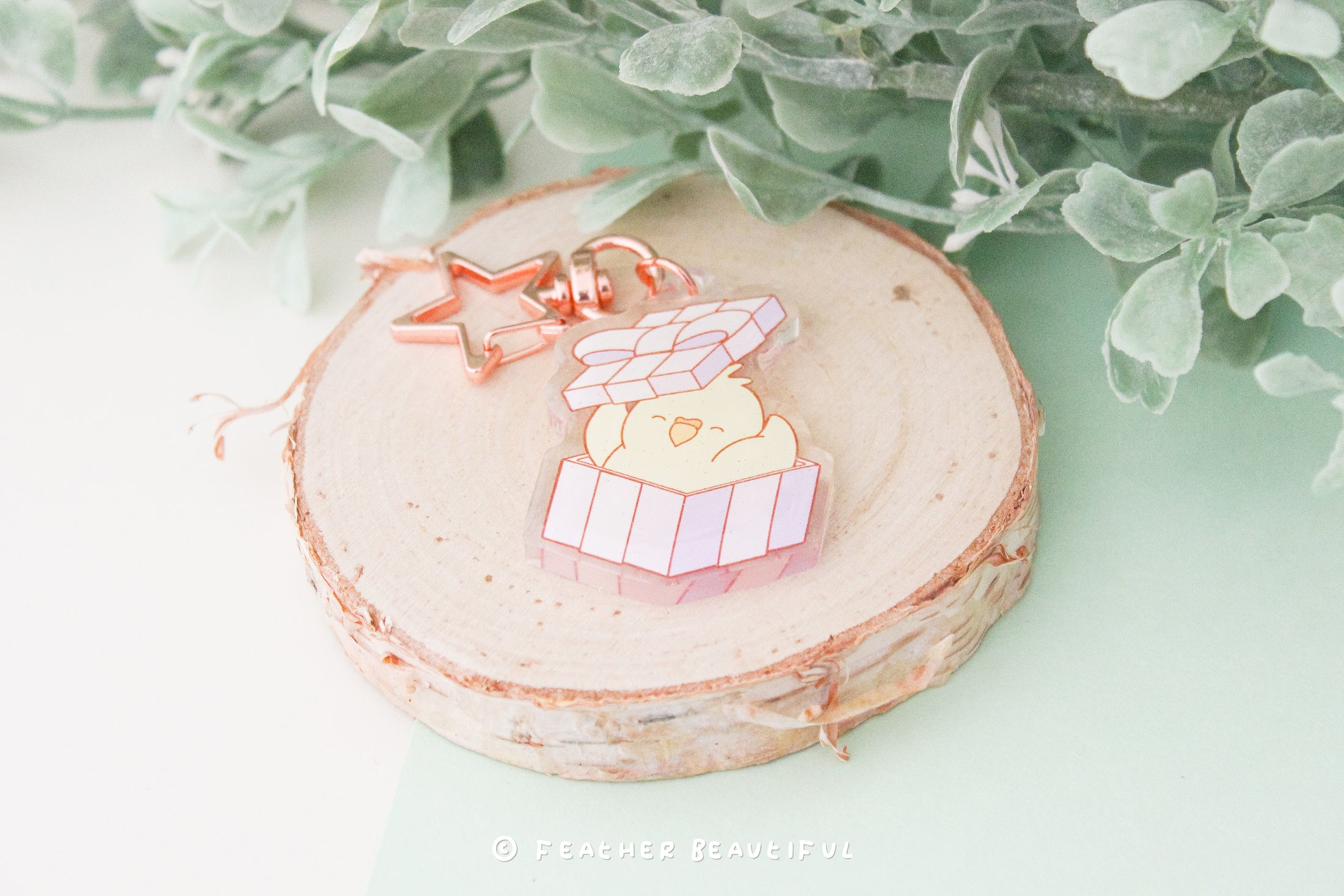 Cockatiel in A Box - Acrylic Keychain