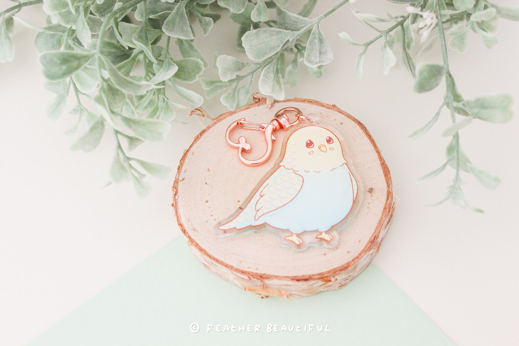 Blue Budgie - Acrylic Keychain