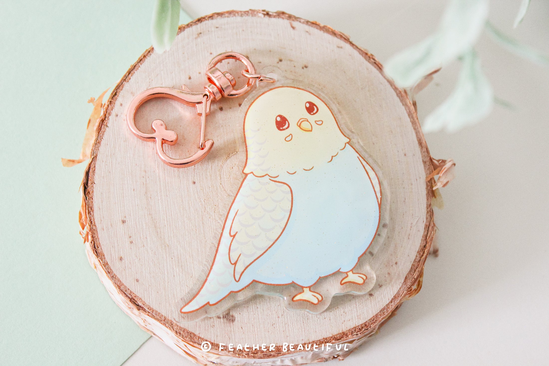 Blue Budgie - Acrylic Keychain