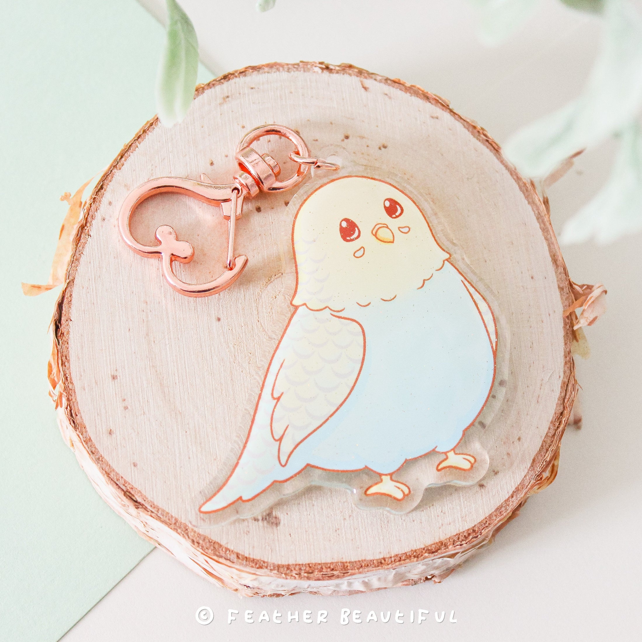 Blue Budgie - Acrylic Keychain