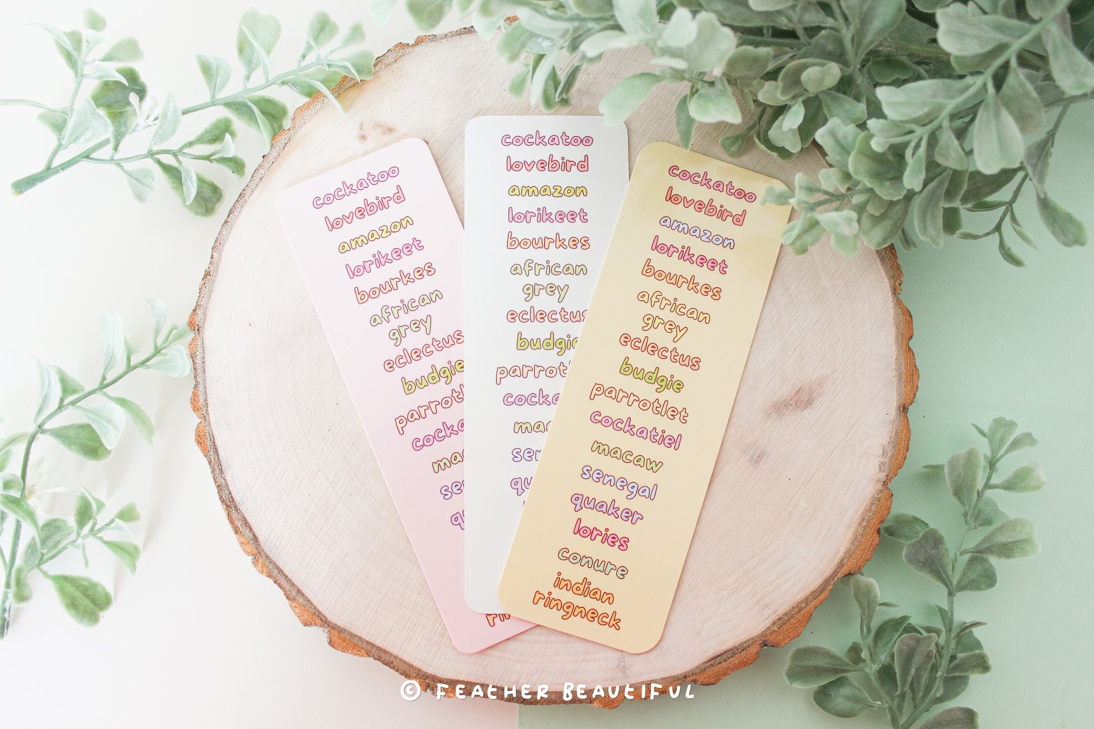 Different Parrot Species - Bookmark