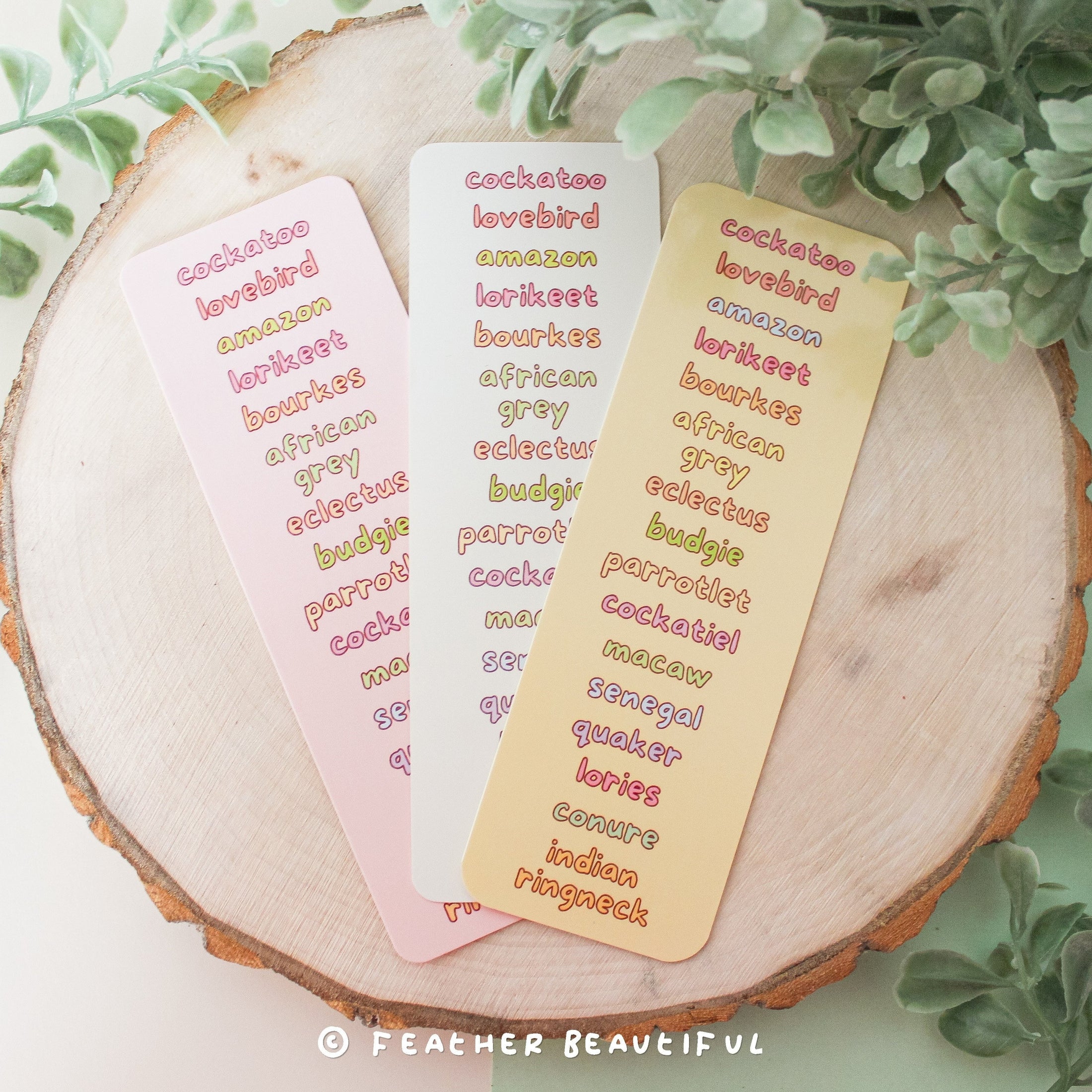 Different Parrot Species - Bookmark