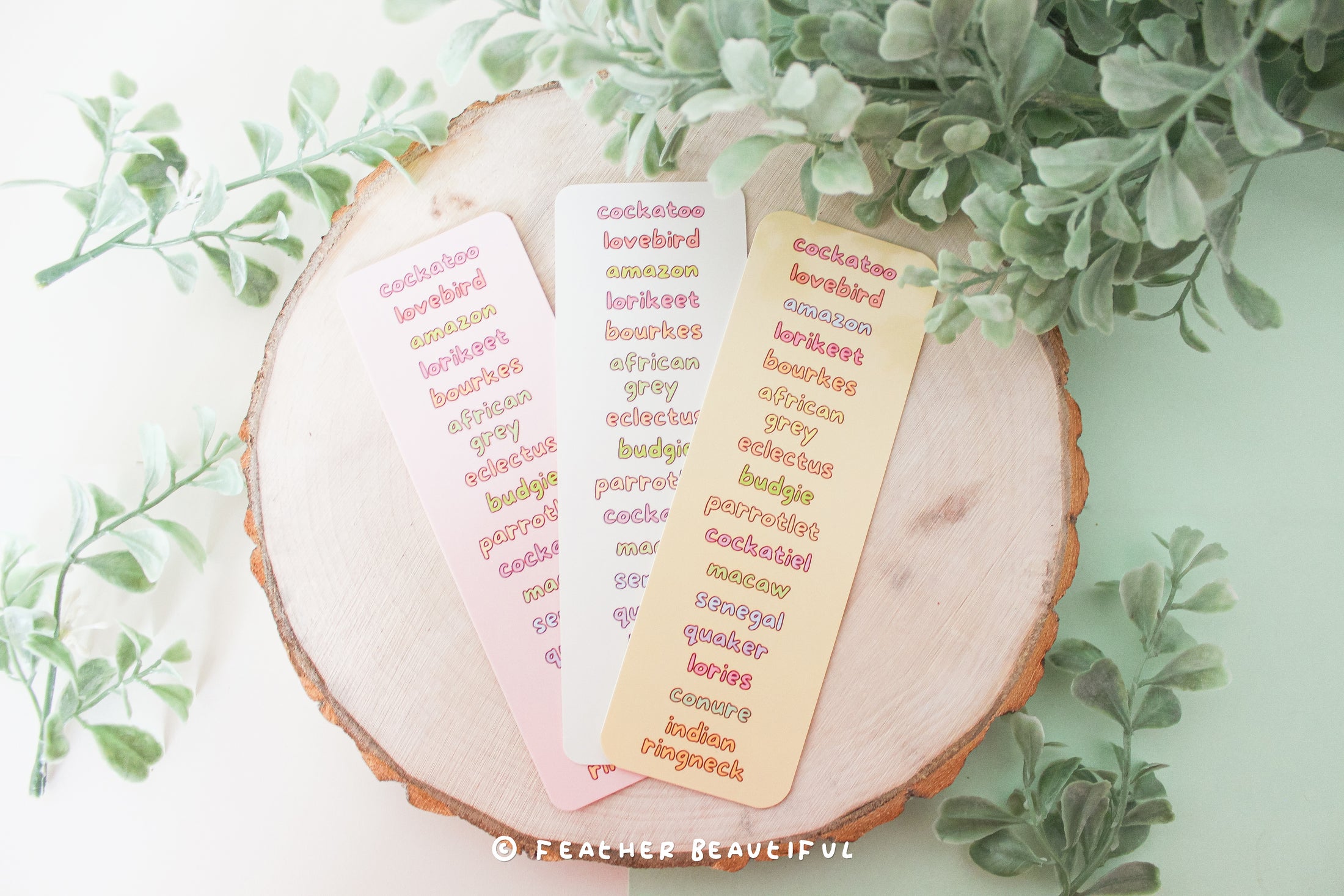 Different Parrot Species - Bookmark