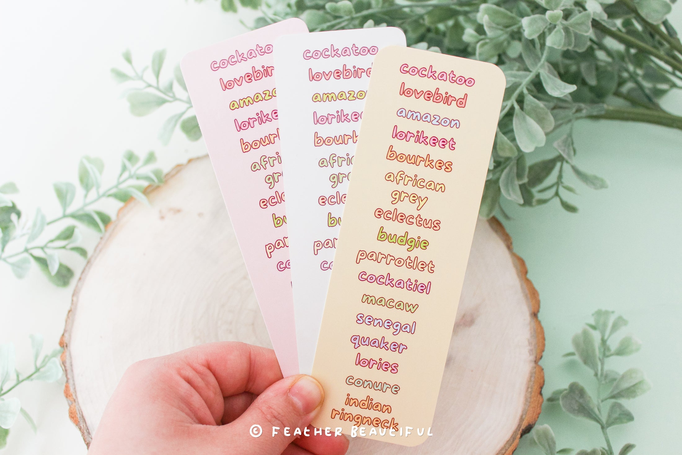 Different Parrot Species - Bookmark