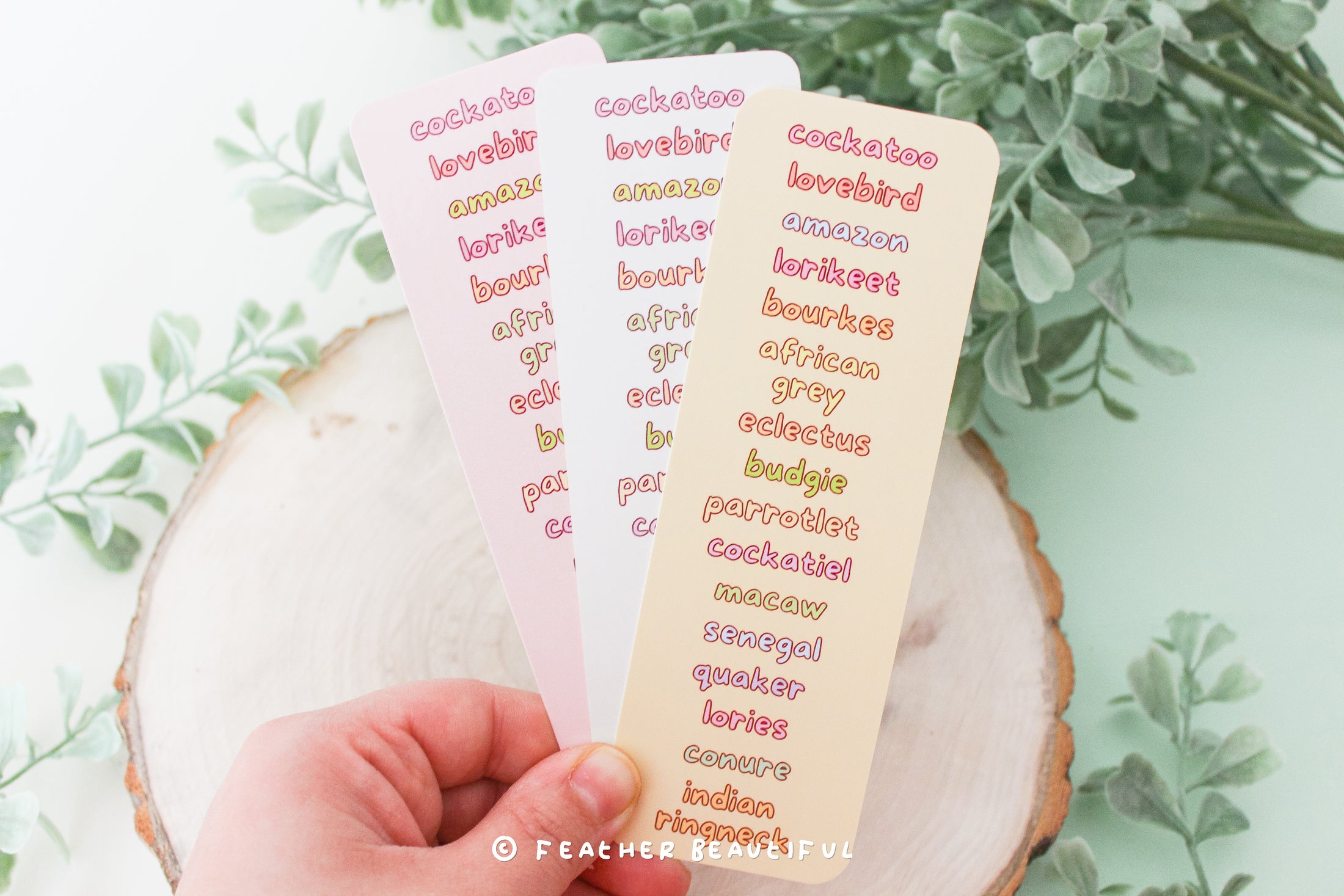 Different Parrot Species - Bookmark