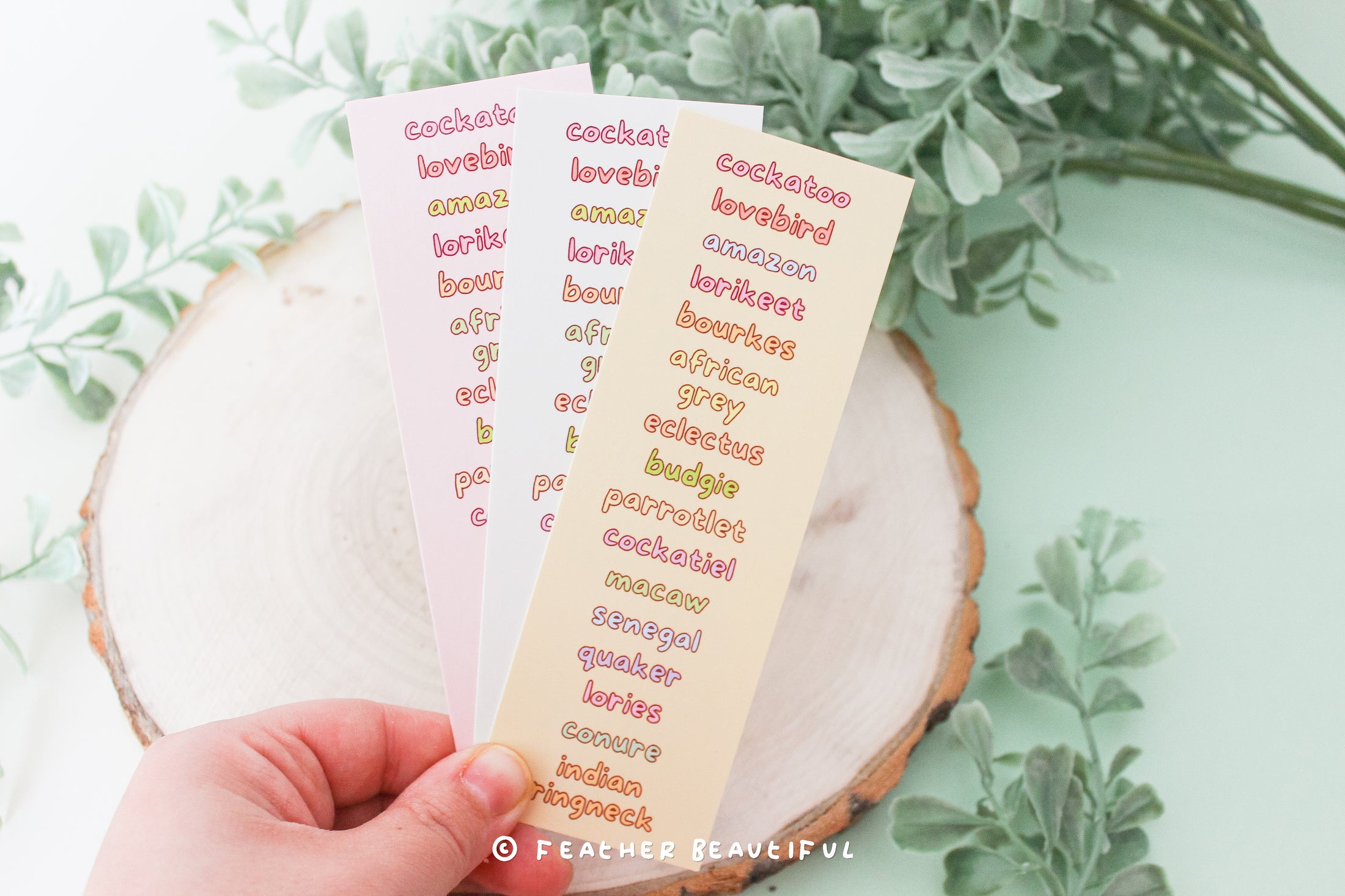 Different Parrot Species - Bookmark