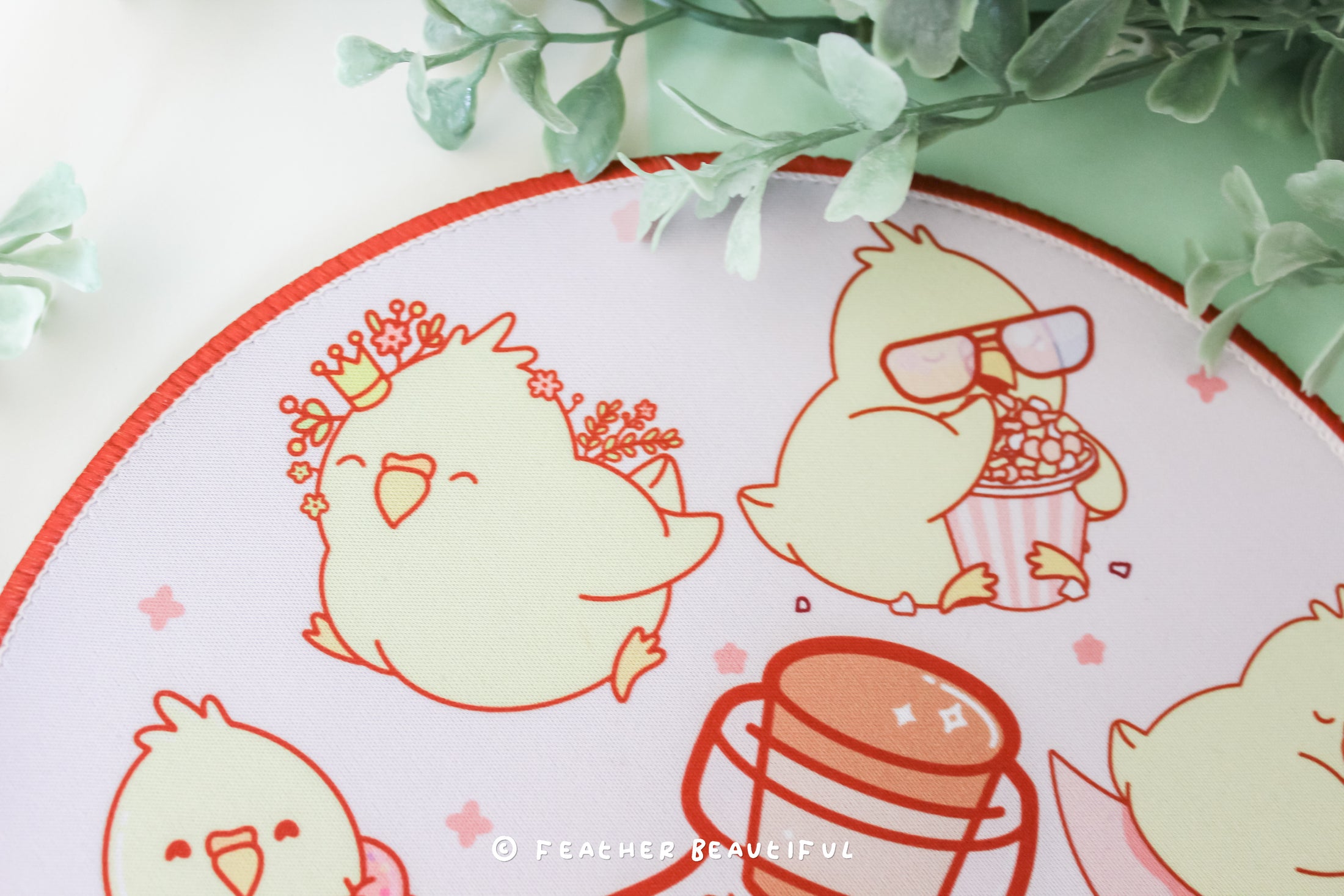 Kawaii Yellow Cockatiel - Mouse Mat