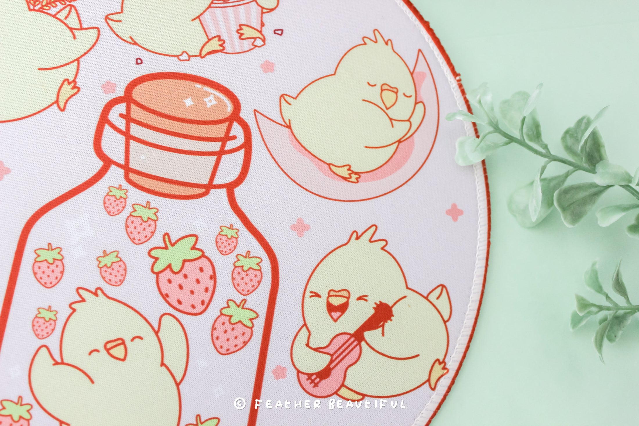 Kawaii Yellow Cockatiel - Mouse Mat