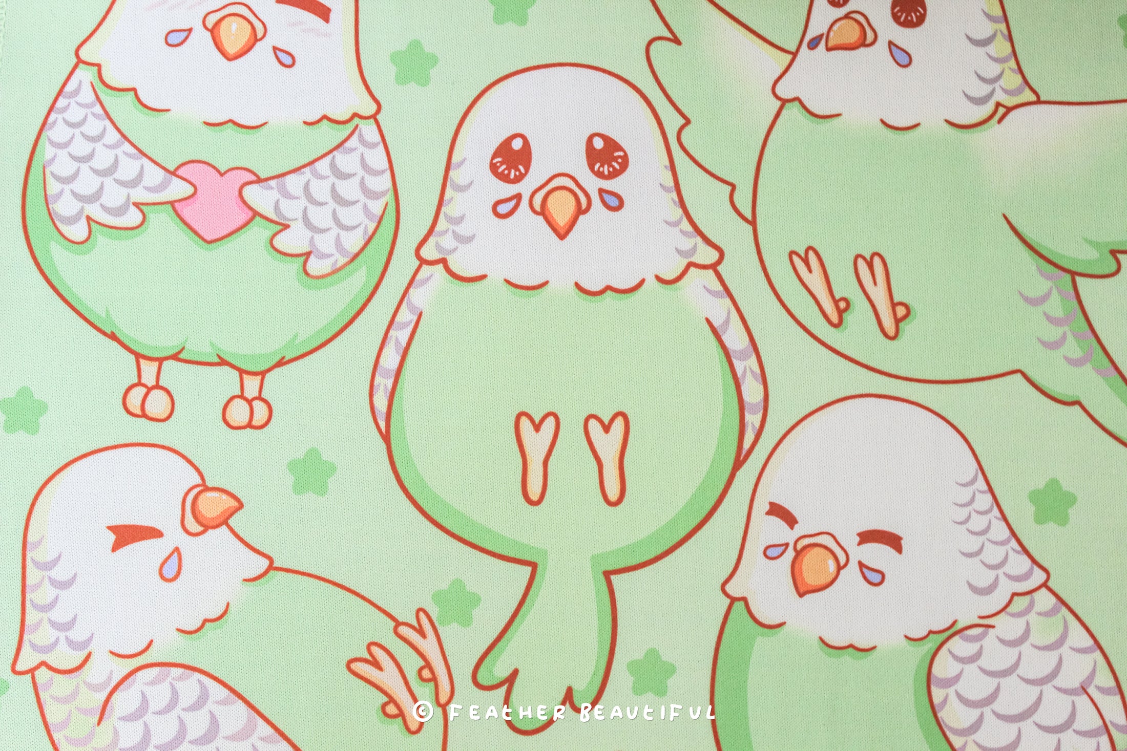 Green Budgie - Mouse Mat