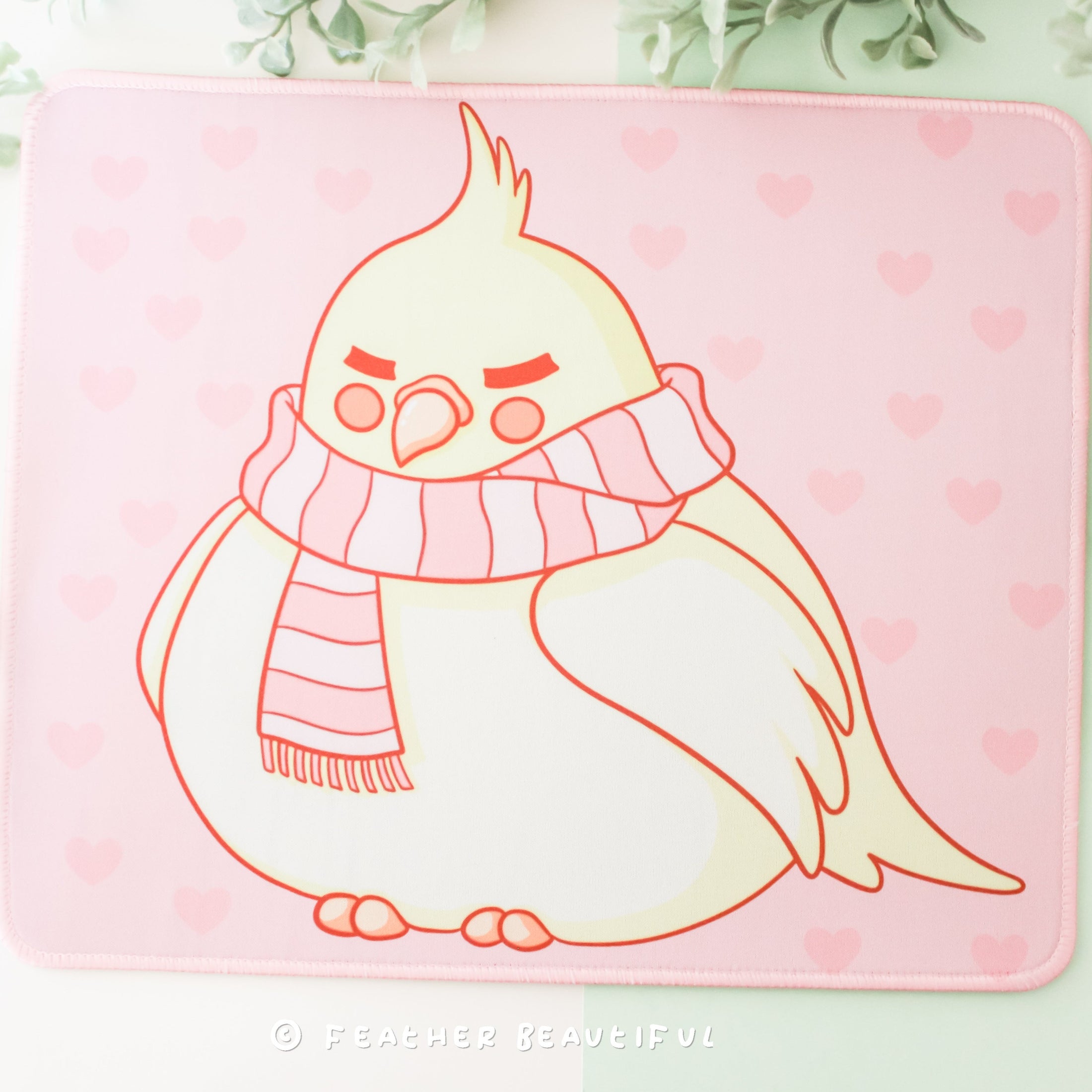 Cockatiels with a Scarf - Mouse Mat
