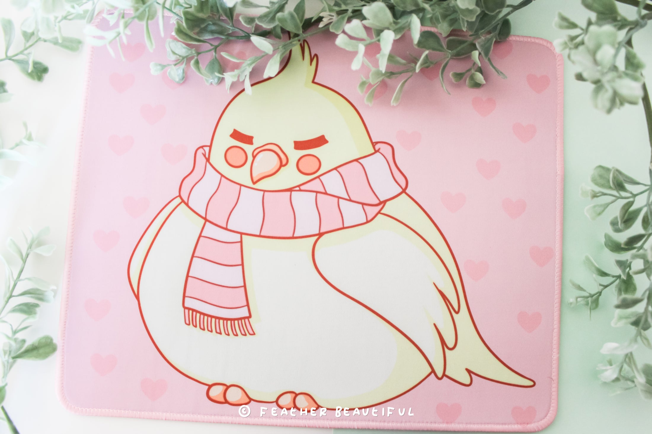 Cockatiels with a Scarf - Mouse Mat