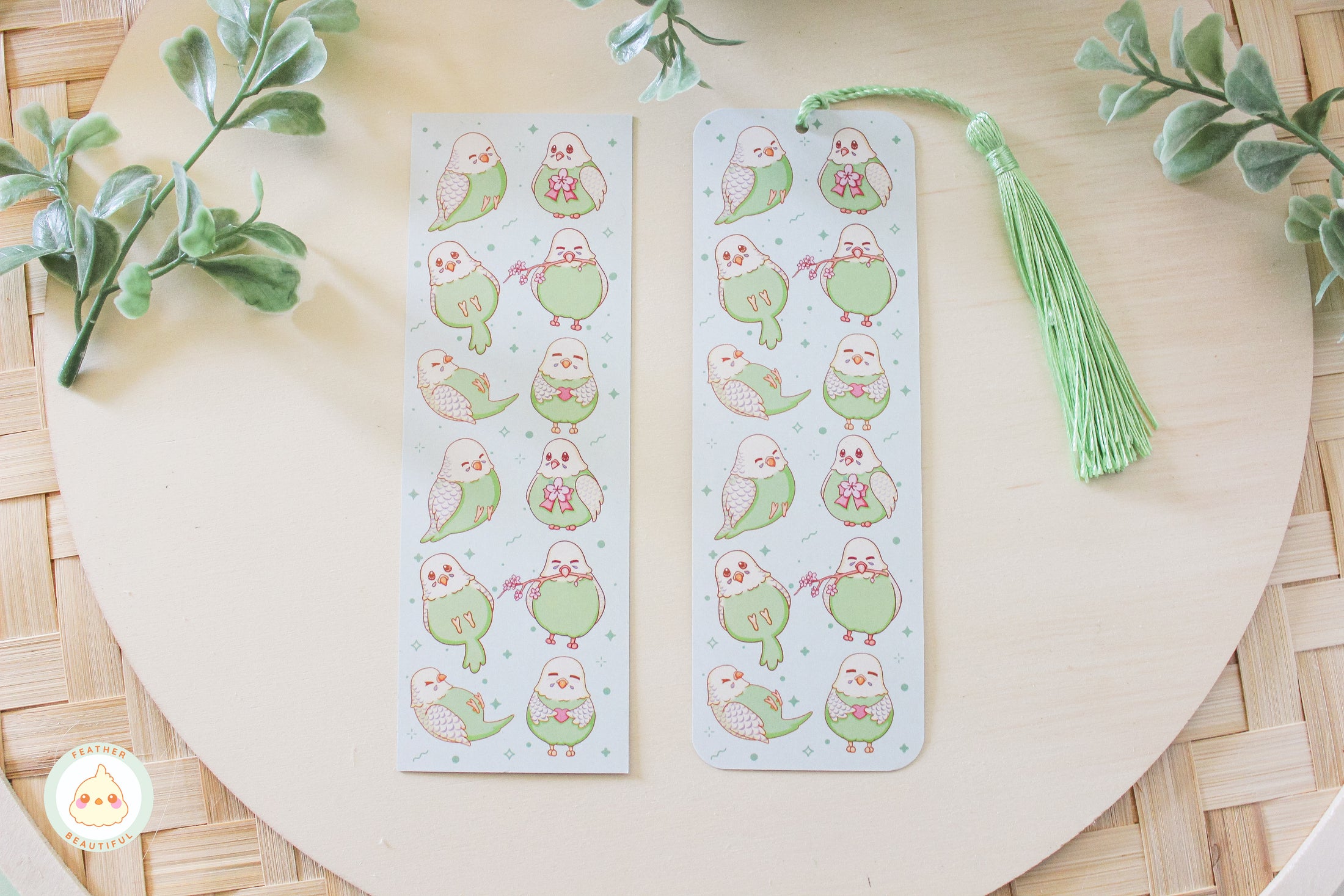 Green Budgie - Bookmark