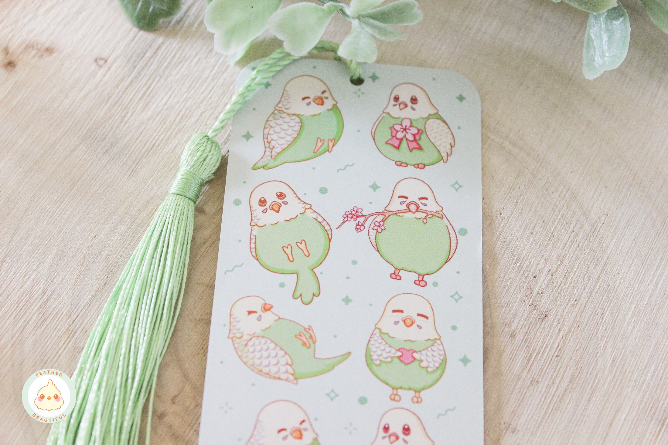 Green Budgie - Bookmark