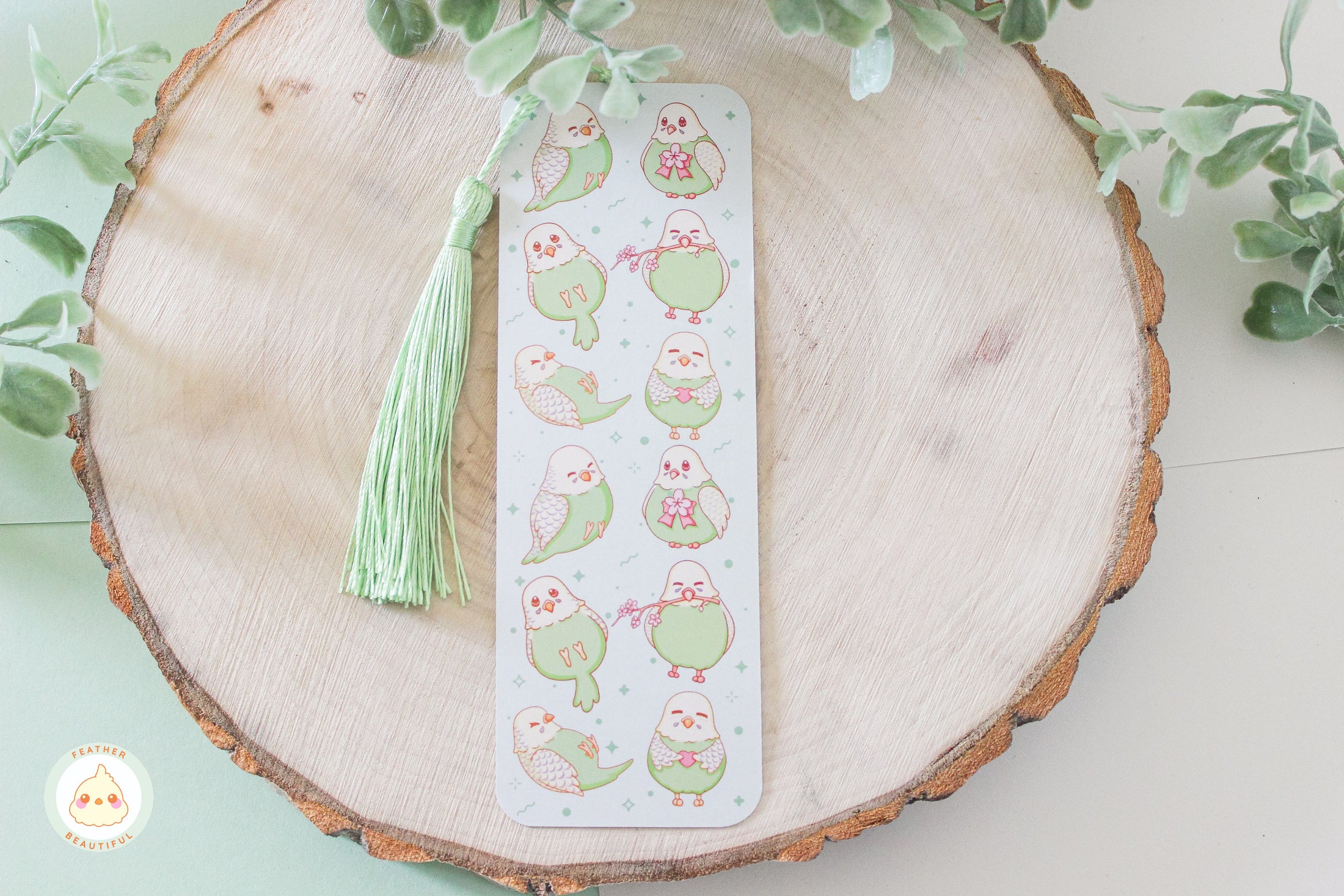 Green Budgie - Bookmark
