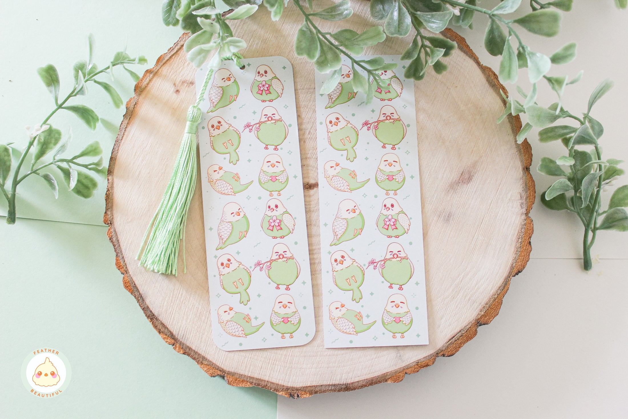Green Budgie - Bookmark