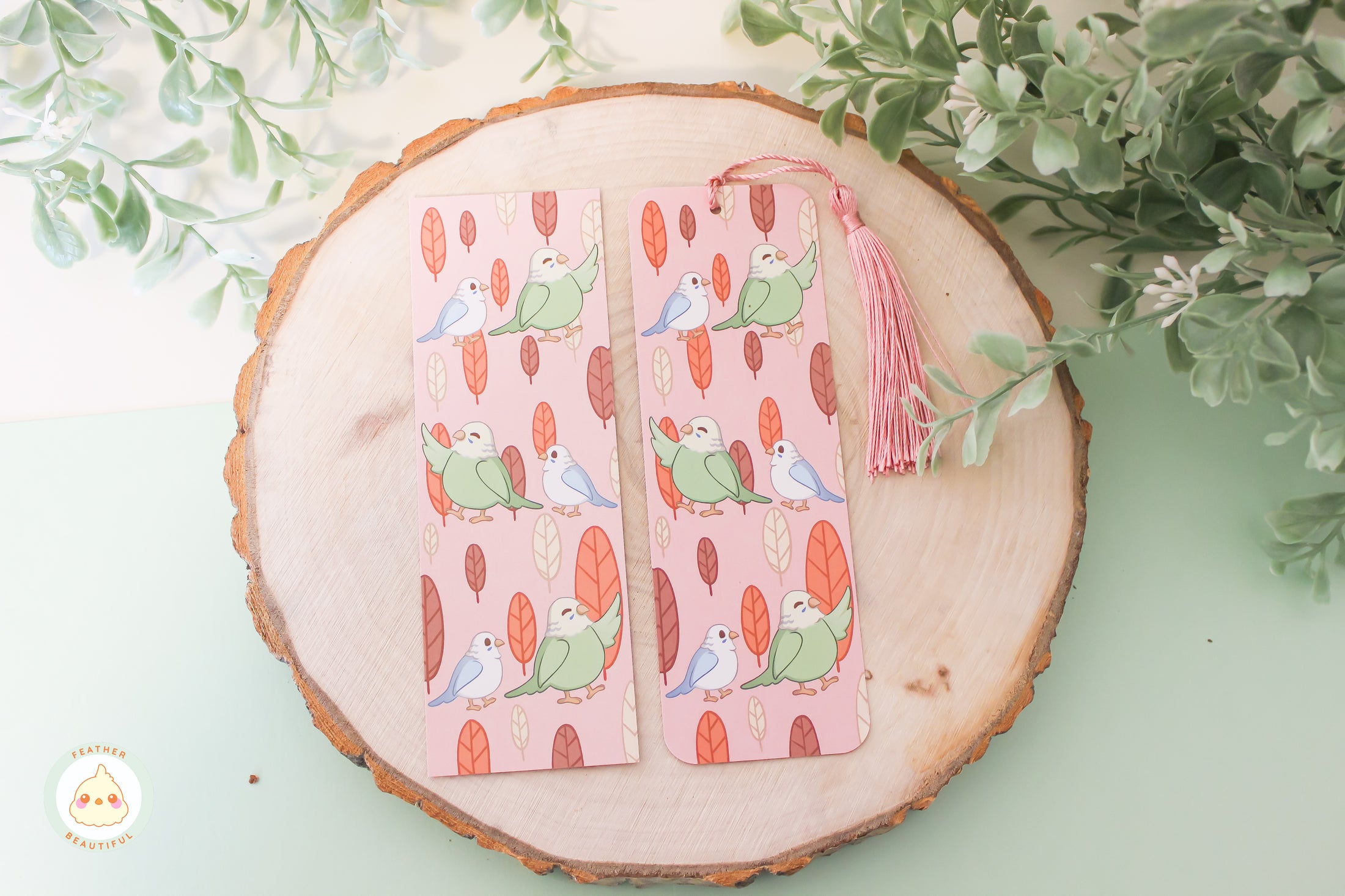 Green Blue Budgie - Bookmark