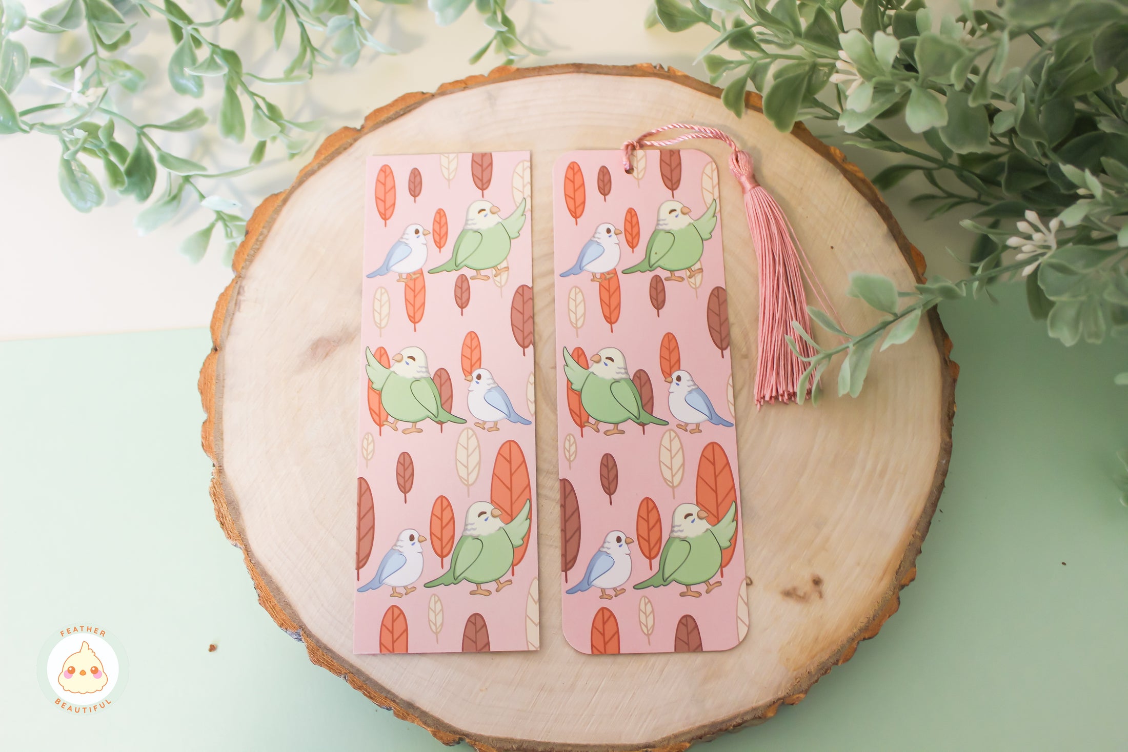 Green Blue Budgie - Bookmark