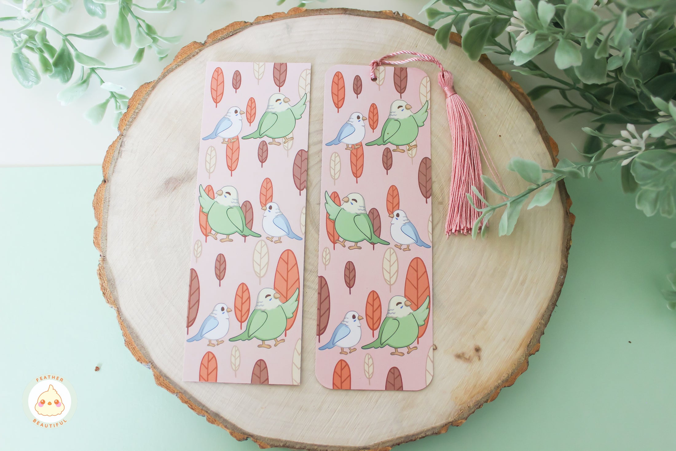 Green Blue Budgie - Bookmark