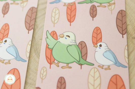 Green Blue Budgie - Bookmark