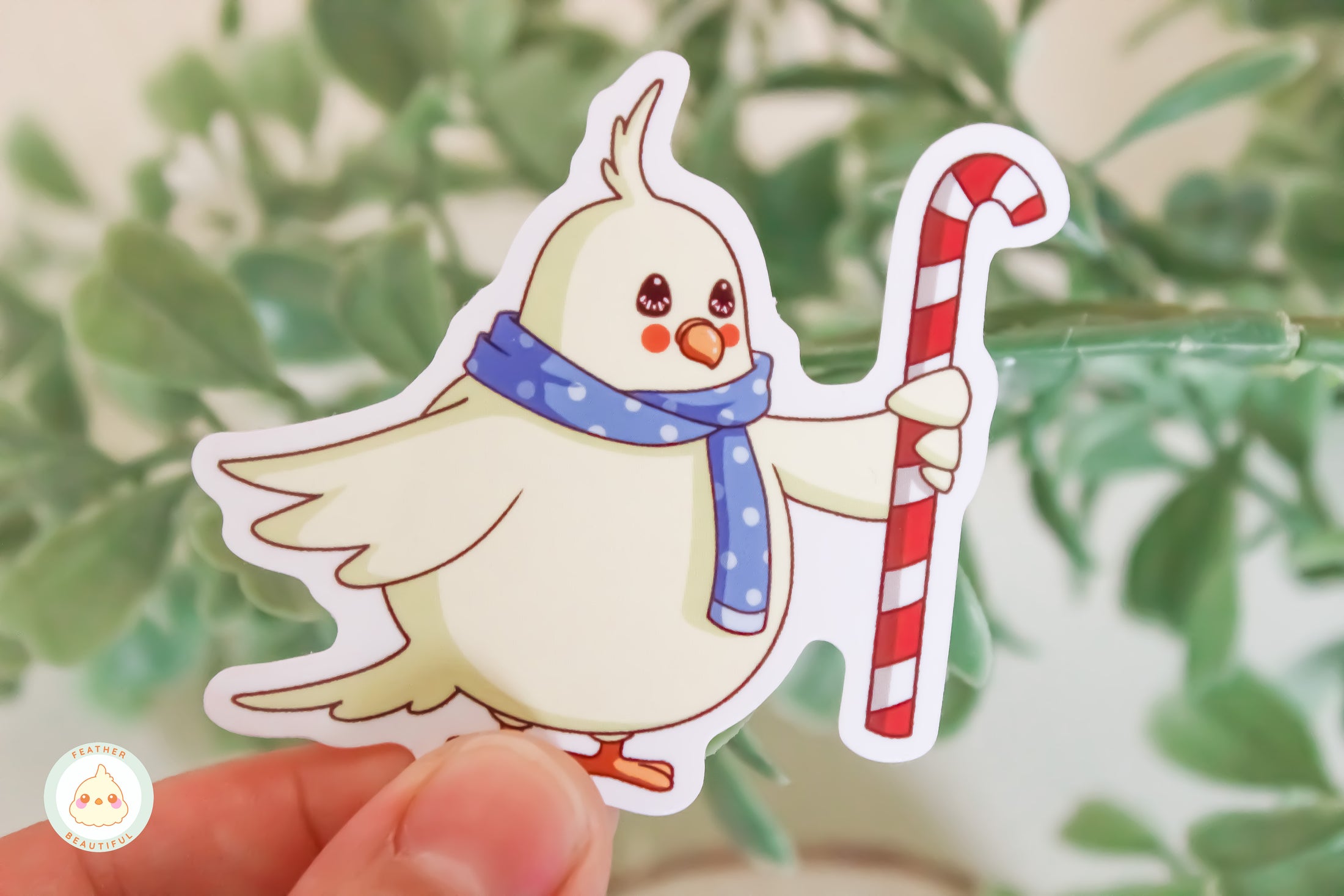 Muffin with Candy Cane - Sticker