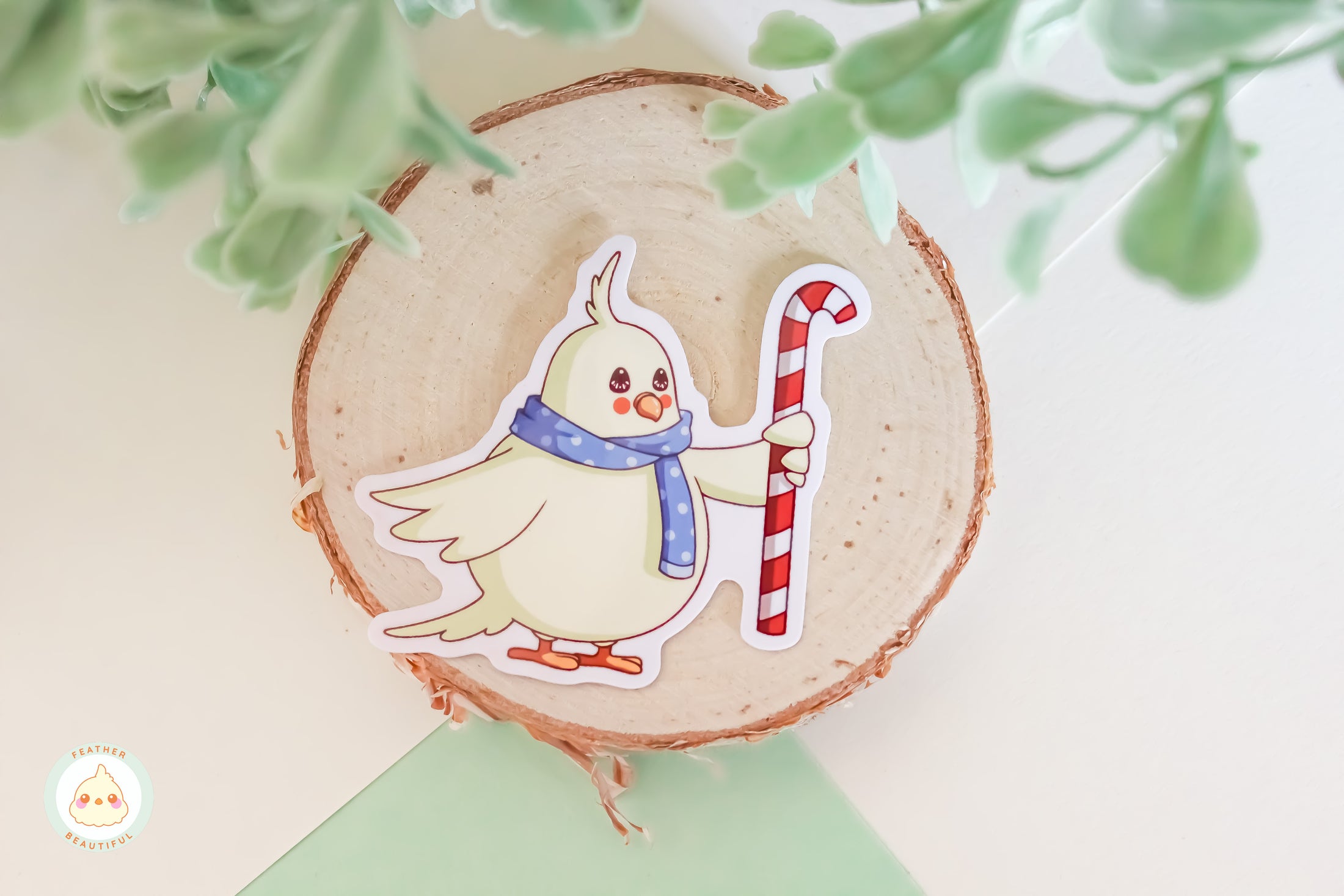 Muffin with Candy Cane - Sticker