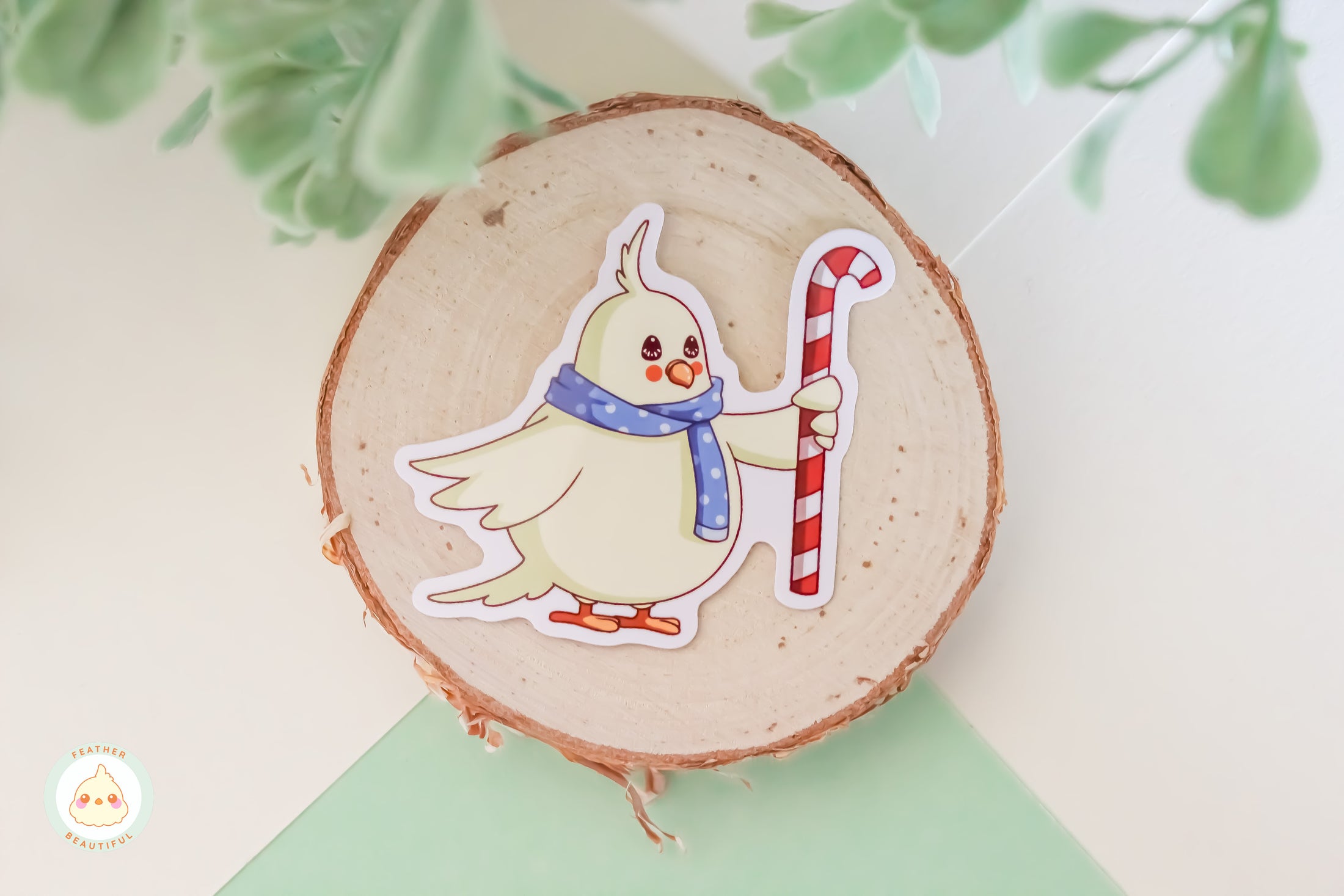 Muffin with Candy Cane - Sticker
