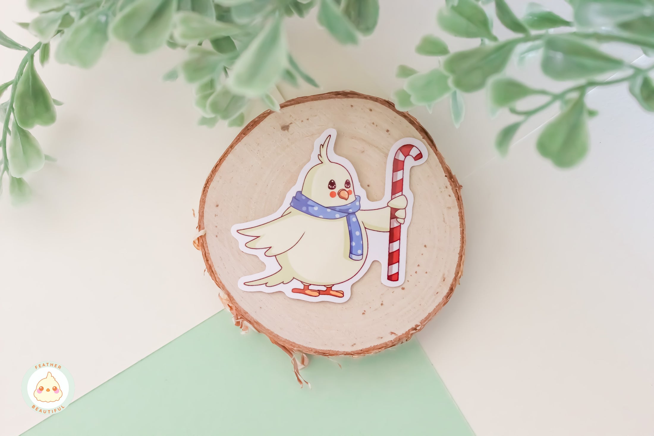 Muffin with Candy Cane - Sticker