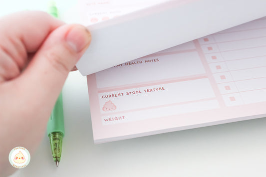Pink Health Checklist - Notepad